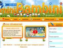 Tablet Screenshot of mini-bambini.com